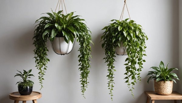 Ajoutez de l'élégance à votre espace avec une plante murale suspendue